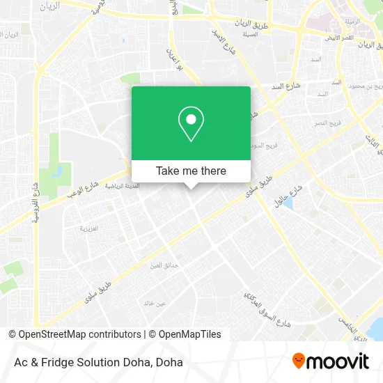 Ac & Fridge Solution Doha map