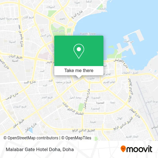 Malabar Gate Hotel Doha map