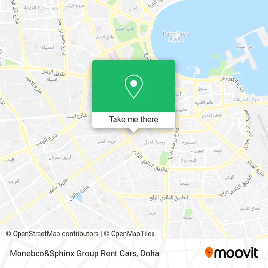 Monebco&Sphinx Group Rent Cars map