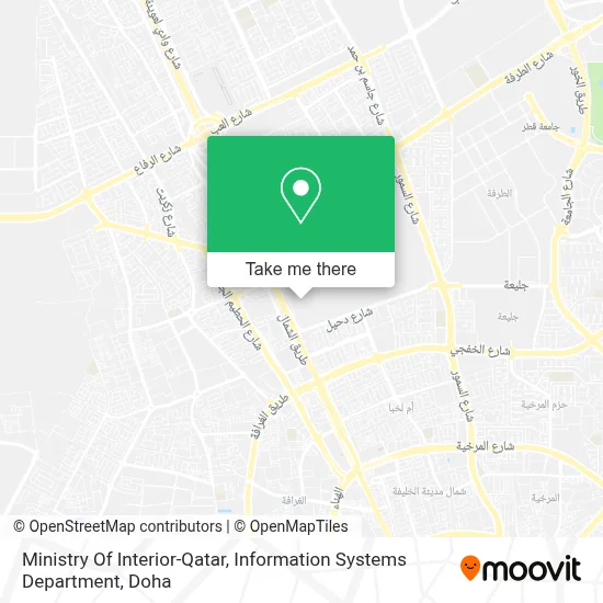Ministry Of Interior-Qatar, Information Systems Department map