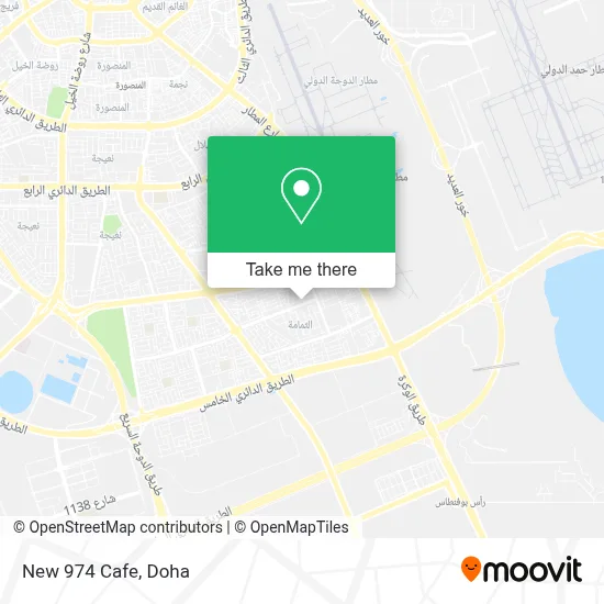 New 974 Cafe map