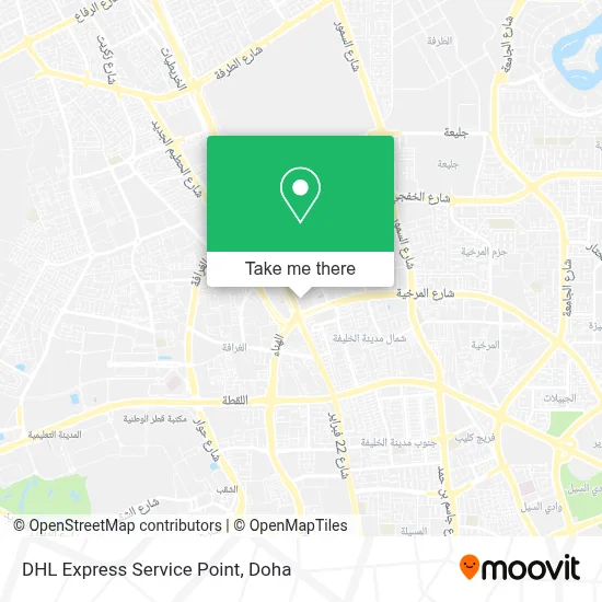 DHL Express Service Point map