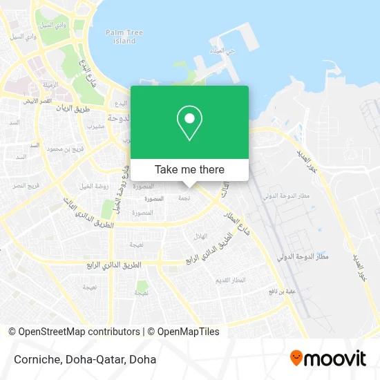 Corniche, Doha-Qatar map
