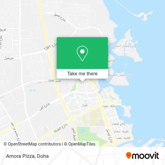 Amora Pizza map