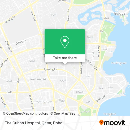 The Cuban Hospital, Qatar map