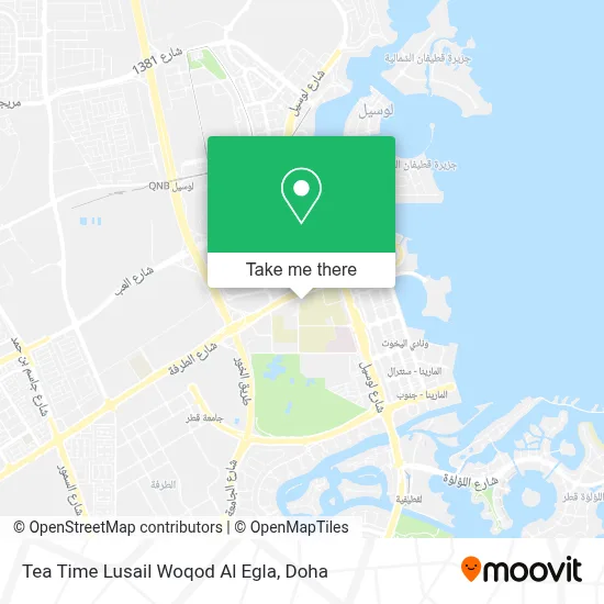 Tea Time Lusail Woqod Al Egla map