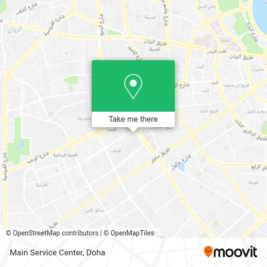 Main Service Center map