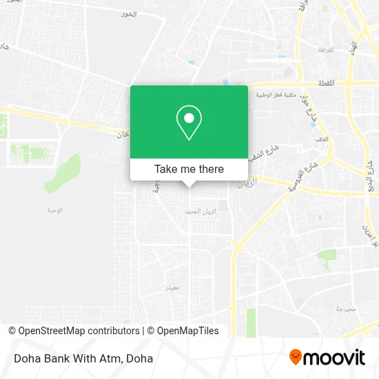 Doha Bank With Atm map
