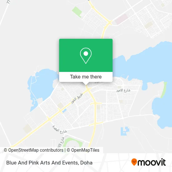 Blue And Pink Arts And Events map