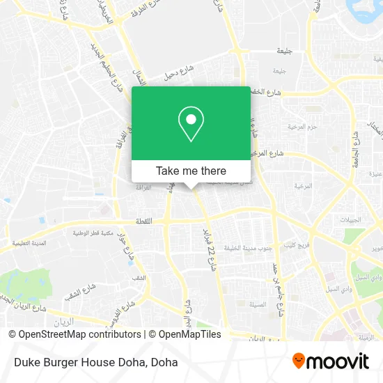 Duke Burger House Doha map