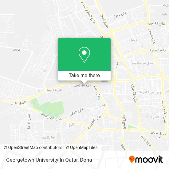Georgetown University In Qatar map