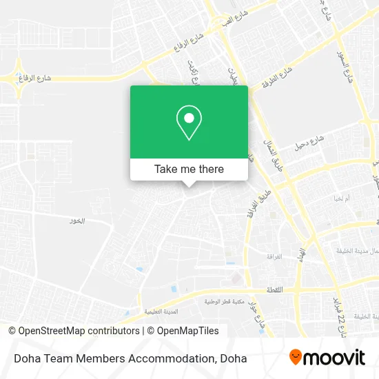 Doha Team Members Accommodation map