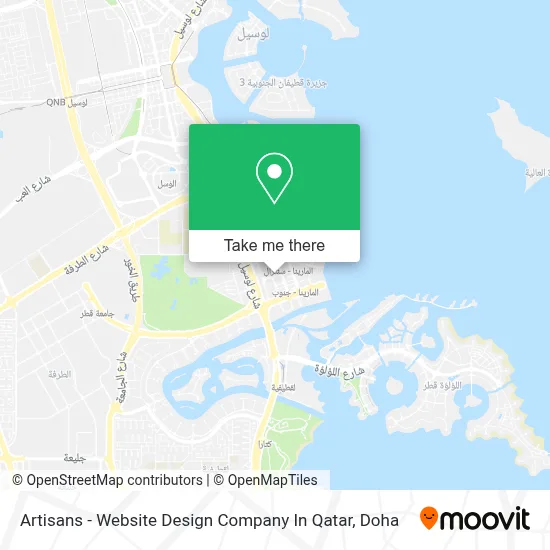 Artisans - Website Design Company In Qatar map