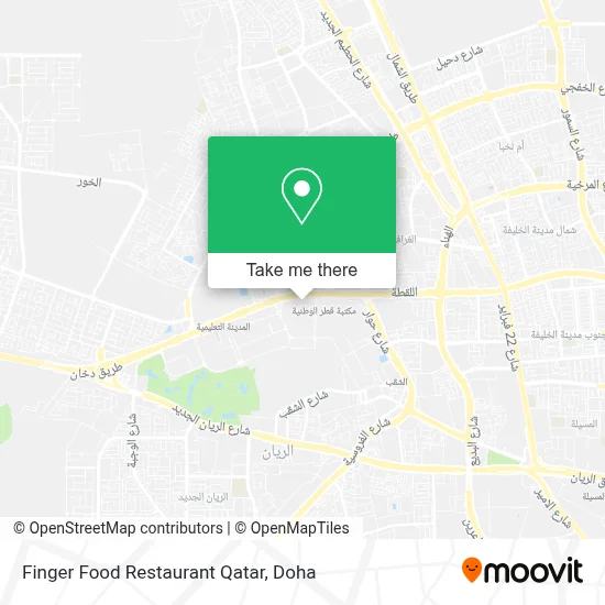 Finger Food Restaurant Qatar map