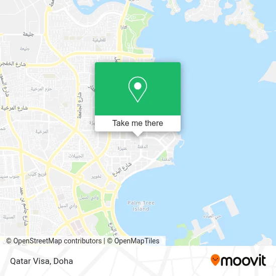Qatar Visa map