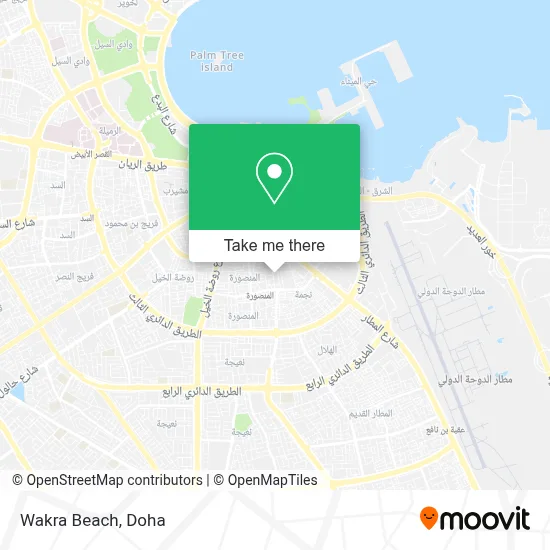 Wakra Beach map