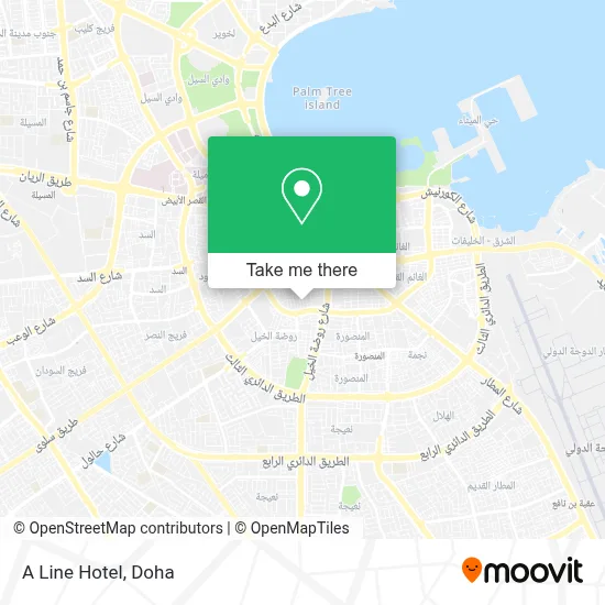 A Line Hotel map