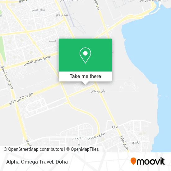 Alpha Omega Travel map