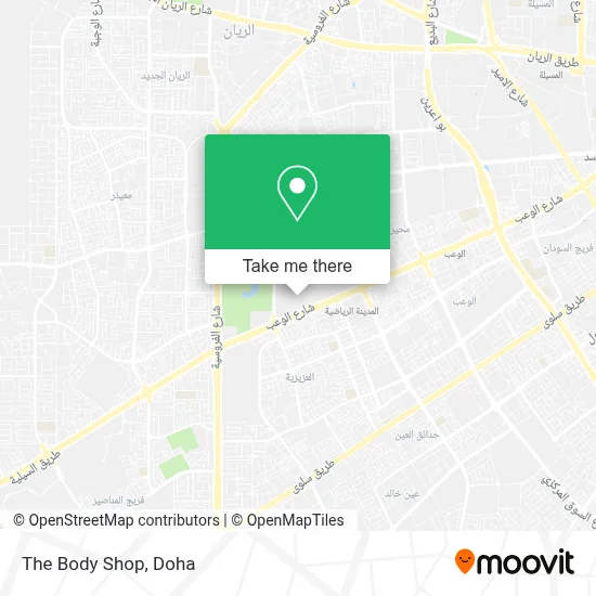 The Body Shop map