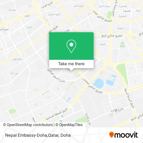 Nepal Embassy-Doha,Qatar map