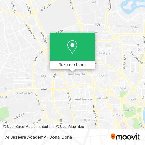 Al Jazeera Academy - Doha map