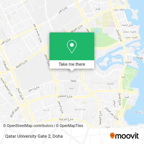 Qatar University Gate 2 map