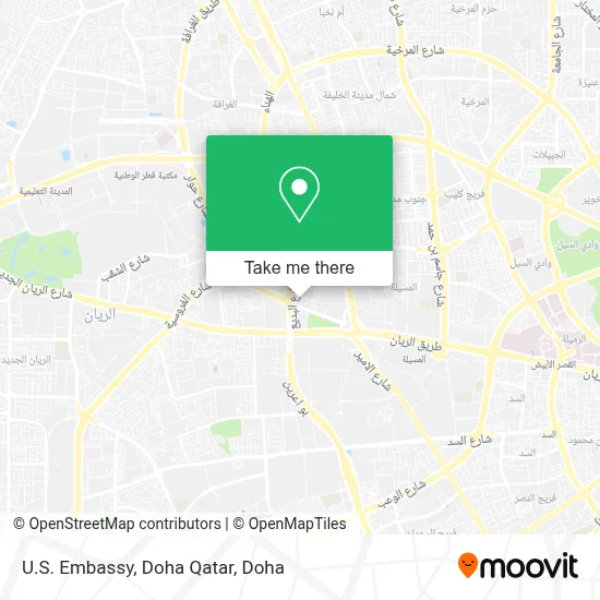 U.S. Embassy, Doha Qatar map