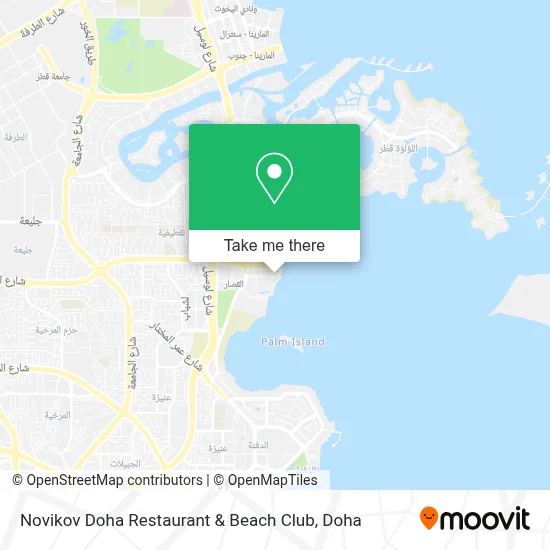 Novikov Doha Restaurant & Beach Club map