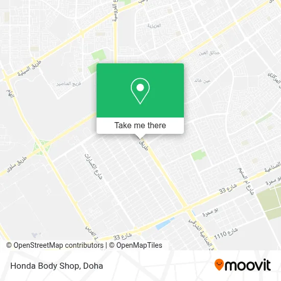 Honda Body Shop map