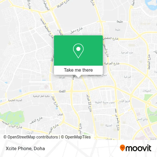 Xcite Phone map
