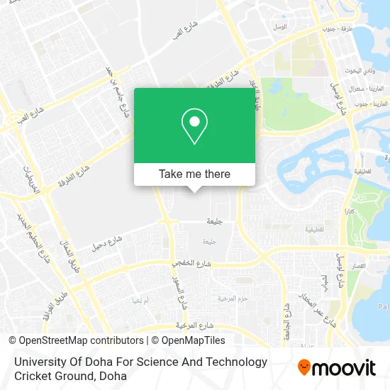 University Of Doha For Science And Technology Cricket Ground map