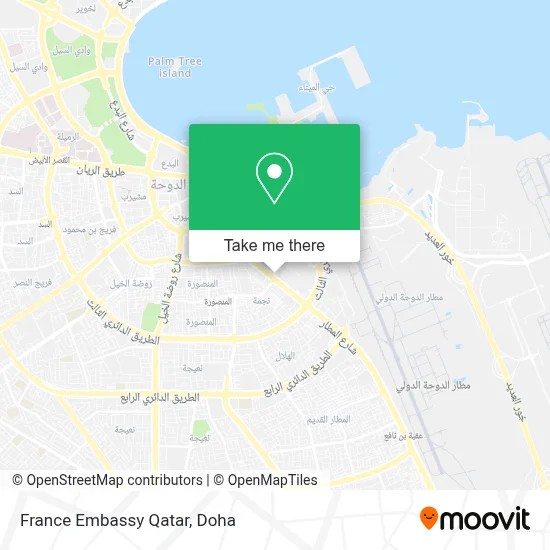 France Embassy Qatar map
