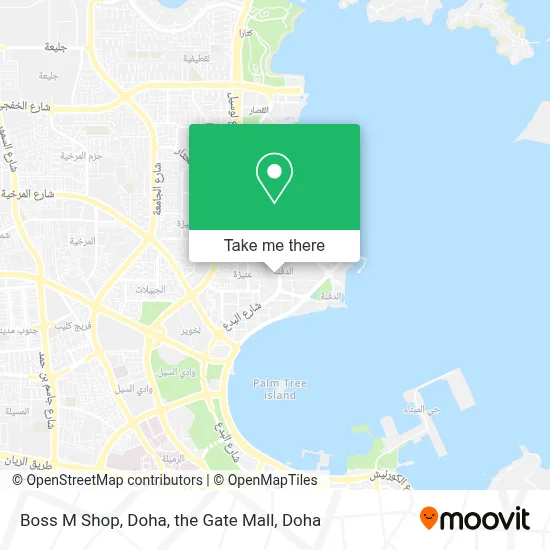 Boss M Shop, Doha, the Gate Mall map