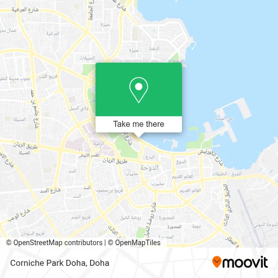 Corniche Park Doha map