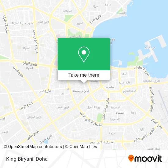 King Biryani map