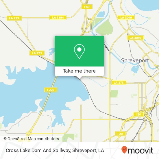 Mapa de Cross Lake Dam And Spillway