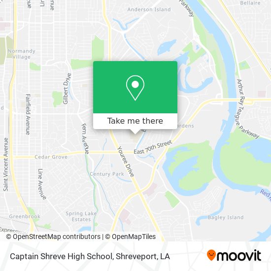 Mapa de Captain Shreve High School