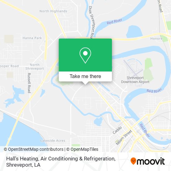 Hall's Heating, Air Conditioning & Refrigeration map