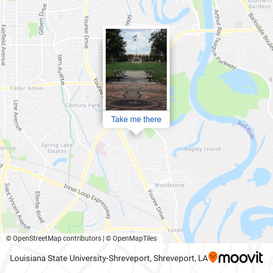 Louisiana State University-Shreveport map