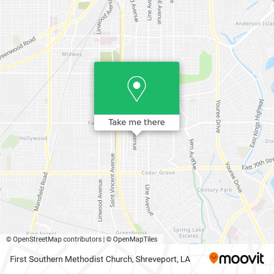 First Southern Methodist Church map