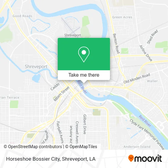 Horseshoe Bossier City map