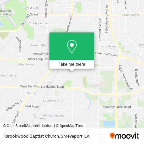 Brookwood Baptist Church map