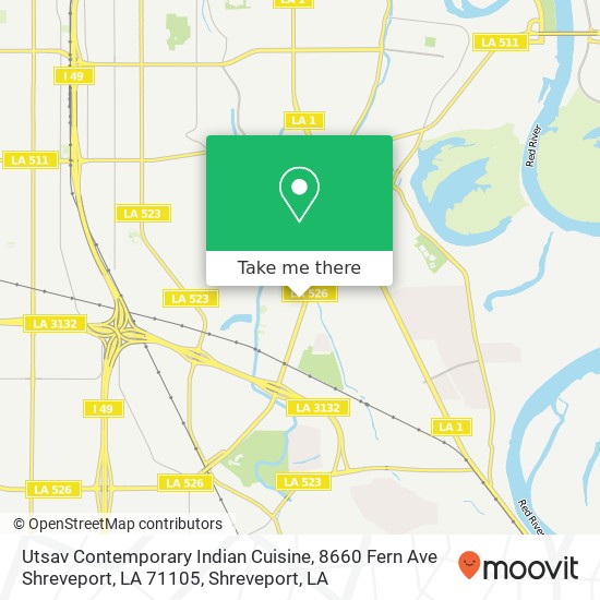 Utsav Contemporary Indian Cuisine, 8660 Fern Ave Shreveport, LA 71105 map
