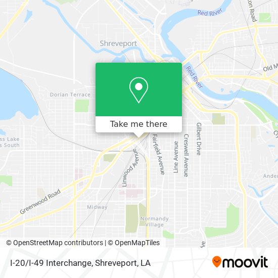 Mapa de I-20/I-49 Interchange