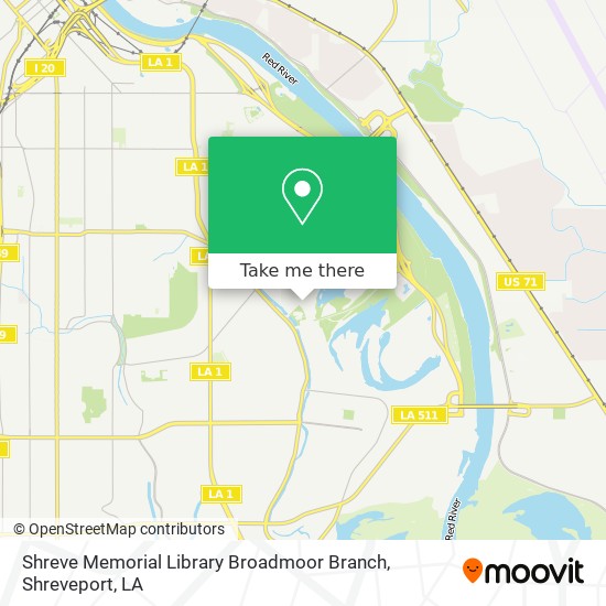 Shreve Memorial Library Broadmoor Branch map