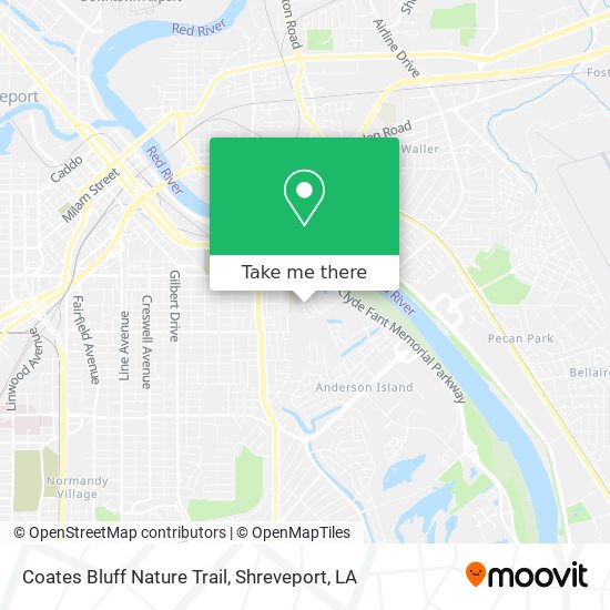 Coates Bluff Nature Trail map