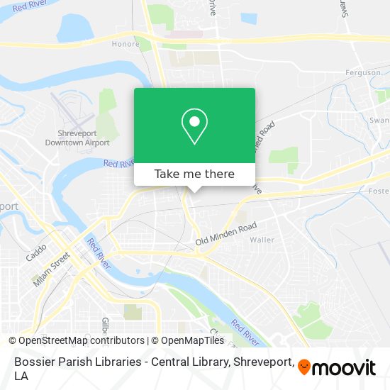 Bossier Parish Libraries - Central Library map