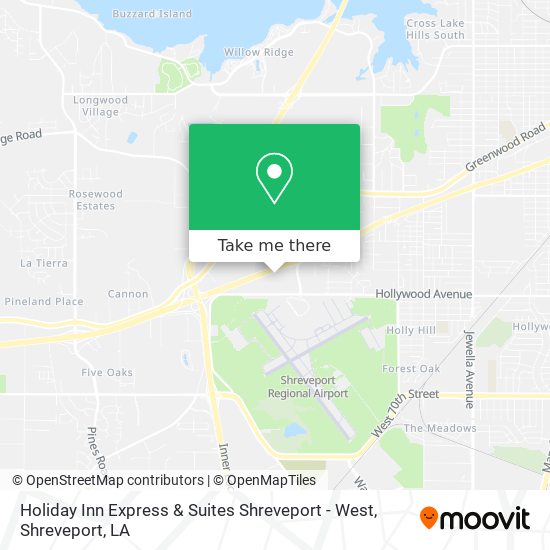 Holiday Inn Express & Suites Shreveport - West map