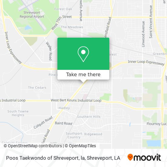 Mapa de Poos Taekwondo of Shreveport, la