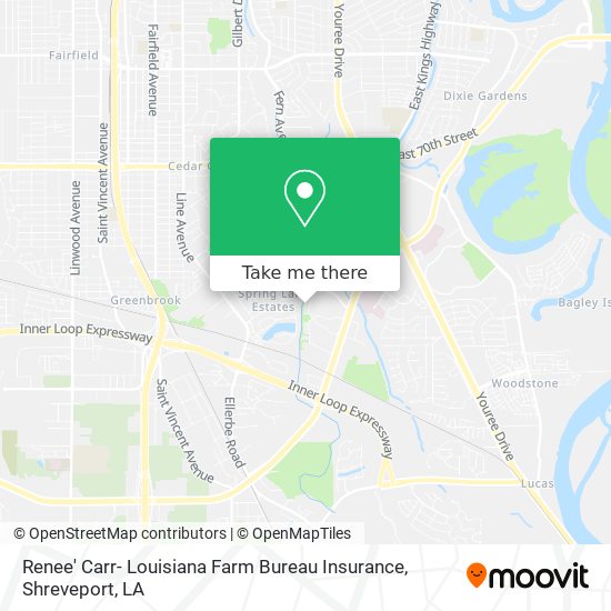 Mapa de Renee' Carr- Louisiana Farm Bureau Insurance